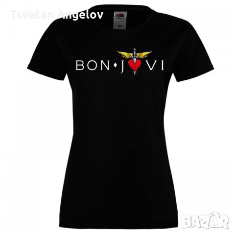 Разпродажба! Дамска тениска Bon Jovi 4, снимка 1 - Тениски - 32012651