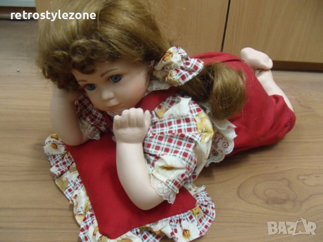 № 6442 стара порцеланова кукла   - размери - дължина 36 см , височина 17 см , снимка 6 - Други ценни предмети - 37646898