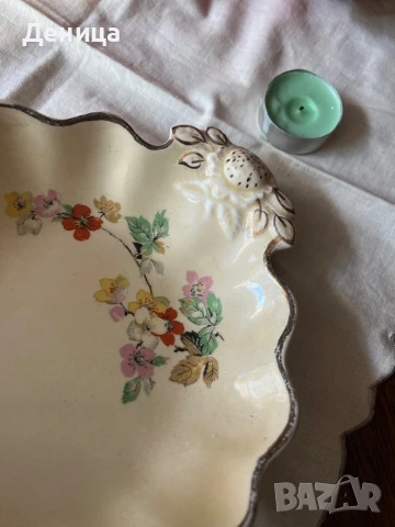 Ridgway 1930-1938 Жълто, но много нежно и с красиви дръжки с релефни цветя , снимка 8 - Други - 51335363