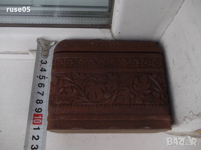 Кутия за цигари сгъваема от три части дървена резбована, снимка 8 - Други ценни предмети - 35573001
