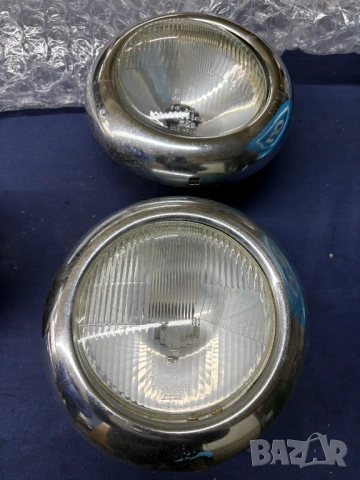 Комплект оригинални DDR Ruhla фарове за Трабант гривни рефлектори бомбета каски, снимка 4 - Части - 53239938