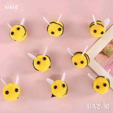 Мини пчела пчели плюшени за украса декорация , снимка 5 - Други - 52999030