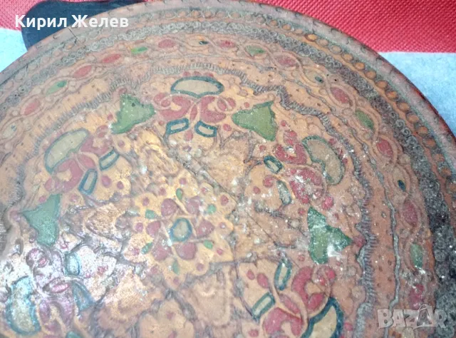 Старинен ЕТНОГРАФСКИ ДЪРВЕН ПОДНОС За КАФЕ РЪЧНО ПИРОГРАФИРАН МАЙСТОРСКА ИЗРАБОТКА 47643, снимка 9 - Антикварни и старинни предмети - 47920348