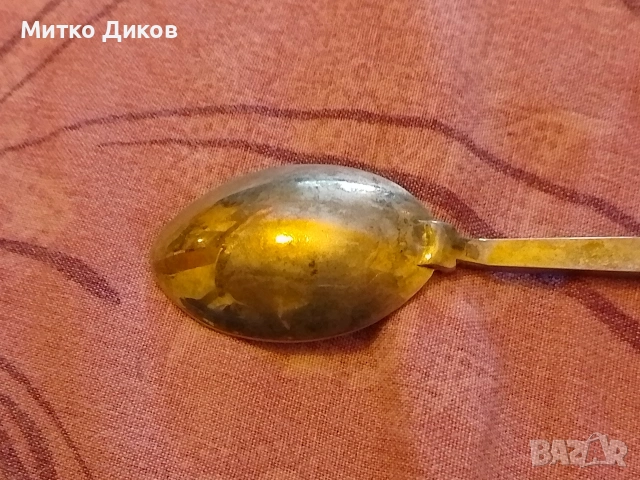 Ирландия 12 см лъжичка винтидж посребрена, снимка 2 - Антикварни и старинни предмети - 54346298