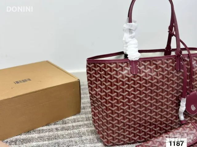 Goyard  Дамска чанта, кожа, снимка 3 - Чанти - 56312643