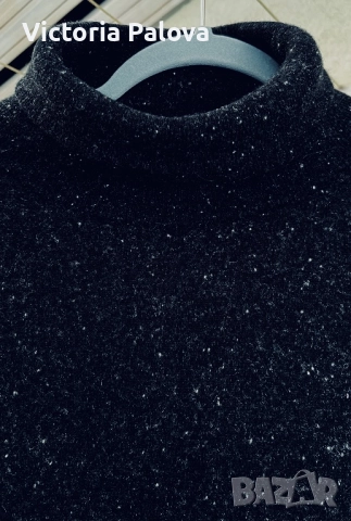 Топла черна рокля 100% вълна  COS Швеция  със speckled ефект, снимка 5 - Рокли - 52426857
