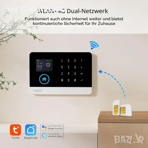 XNY 4G Wi-Fi GSM алармена система с 10 части, Alexa, снимка 5 - Аларми и датчици - 55838377