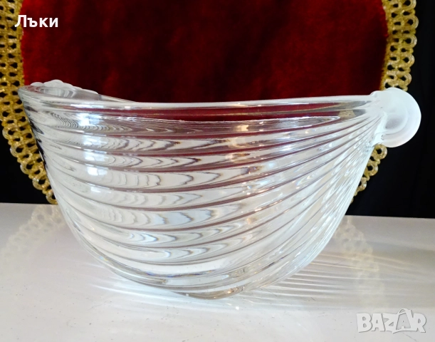 Кристална купа за сервиране VTG Mikasa. , снимка 5 - Антикварни и старинни предмети - 52147216