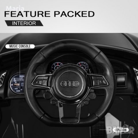 Акумулаторна кола Audi R8 Spyder 12V с меки гуми с Кожена седалка,MP3, Металик , снимка 9 - Детски велосипеди, триколки и коли - 31642289