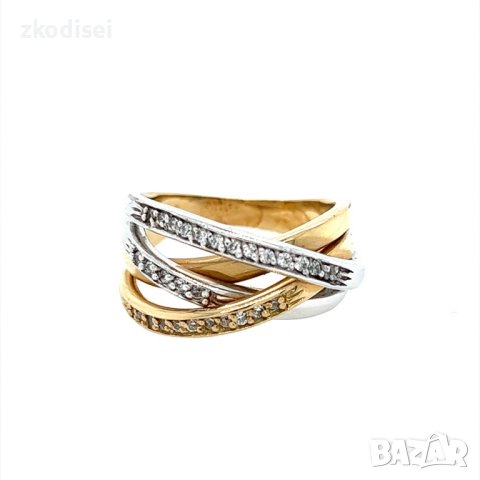 Златен дамски пръстен 7,16гр. размер:52 14кр. проба:585 модел:22163-6