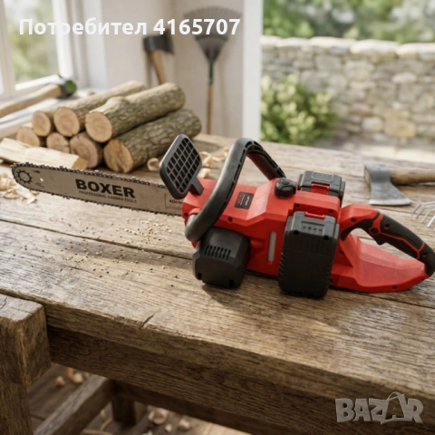Акумулаторен верижен трион BOXER BX-3316 48V – 2 батерии + куфар, мощен и удобен, снимка 8 - Градинска техника - 54068270