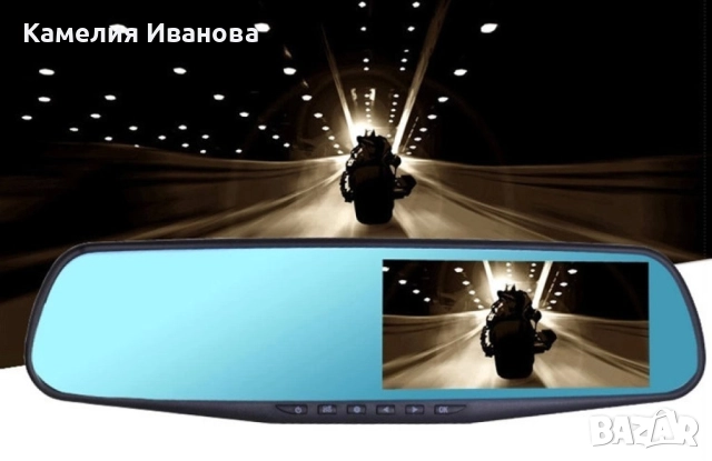 Видеорегистратор тип огледало за задно виждане + "задна камера, снимка 2 - Камери - 51840012