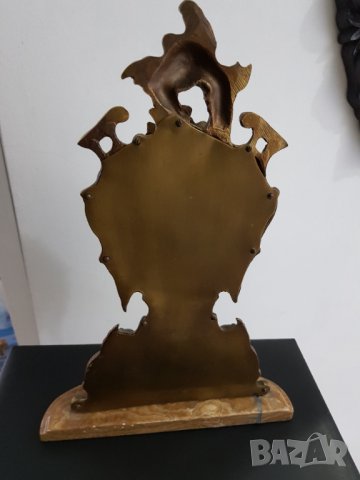 Масивен бронзов механичен френски часовник, снимка 6 - Антикварни и старинни предмети - 37133808