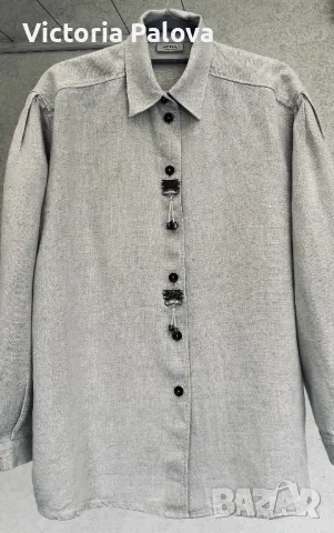 Дамска риза от груб лен, снимка 5 - Ризи - 48319497