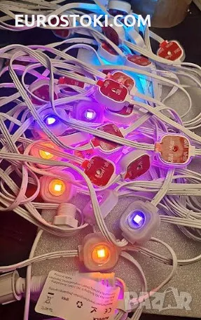 Интелигентни външни светлини APPECK, 30 м, 72 LED, RGB смарт постоянно външно осветление, снимка 9 - Външни лампи - 56203142