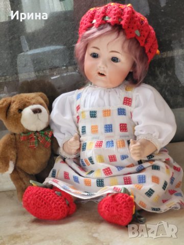 Антична бебешка кукла Хилда, произведена от Nippon преди 1921 г 45 см., снимка 10 - Колекции - 42213856