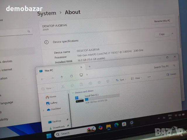 13.3" FHD IPS ThinkBook 13s Gen.2 Core™ i7-1165G7/16GB RAM/512GB SSD Nvme - алуминиев ултрабук, снимка 9 - Лаптопи за работа - 49479986