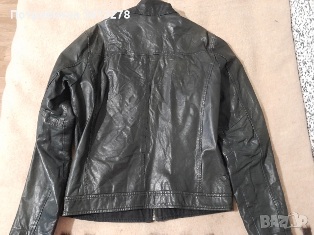 Мъжко кожено яке - "JACK & JONES", снимка 3 - Якета - 53179958
