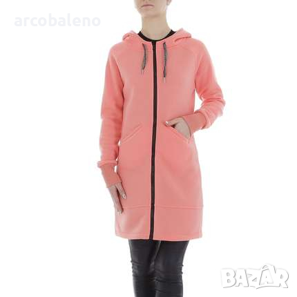 Ликвидация! Дамски дълъг суичър с цип и качулка , снимка 2 - Суичъри - 44589714