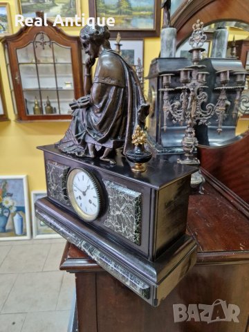 Страхотен антикварен френски каминен часовник , снимка 4 - Антикварни и старинни предмети - 39965670