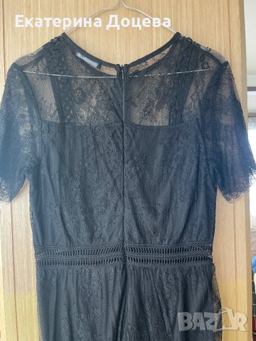 Черна рокля дантела, снимка 4 - Рокли - 39899311