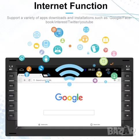 Мултимедия, Двоен дин, за VW BORA, POLO, SHARAN, JETTA, Golf, Volkswagen Андроид, навигация, Android, снимка 7 - Аксесоари и консумативи - 46006135