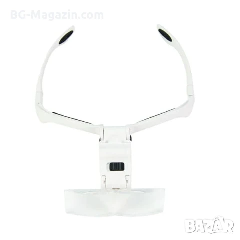 Увеличителна лупа за глава очила лед осветление за четене гоблени шиене бродиране LED мощна лампа, снимка 7 - Други инструменти - 50919319