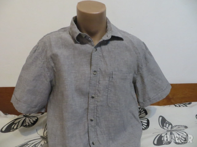 Мъжки ризи с къс ръкав от лен, снимка 3 - Ризи - 54270622
