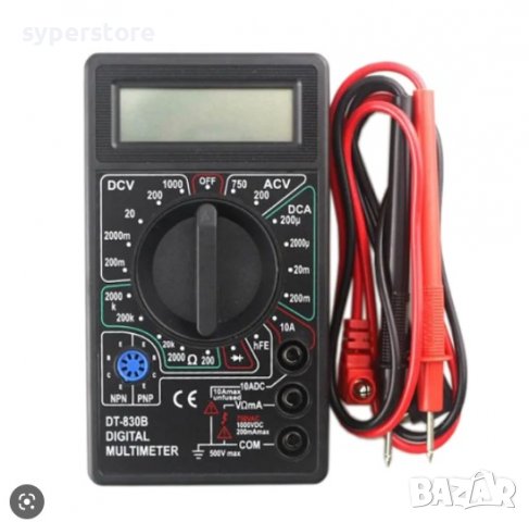 Мултицет Digital One SP00597 DT-830B  Дигитален, Универсален, Digital Multimeter, снимка 1 - Аксесоари и консумативи - 39032933