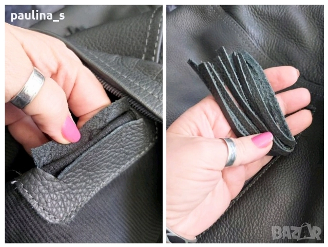 Два различни броя / Зелена чанта "Fausto Santini" и Сива от Турция / естествена кожа , снимка 18 - Чанти - 14727601