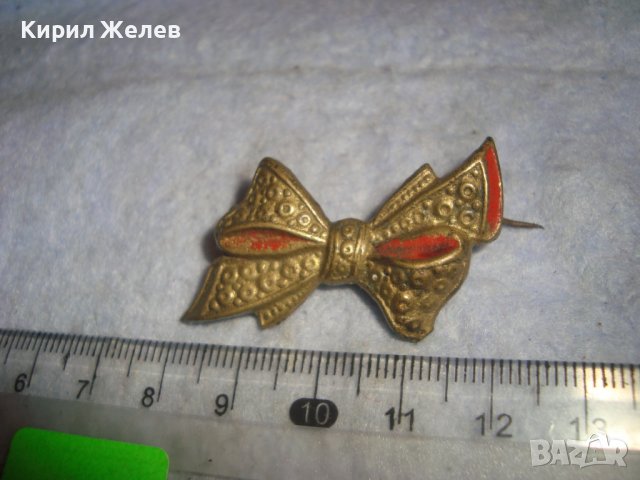 19 Век СТАРИННА БРОНЗОВА с ПОЗЛАТА РЕТРО БРОШКА ПАНДЕЛКА РЪЧНА МАЙСТОРСКА ИЗРАБОТКА за КОЛЕКЦИЯ 4261, снимка 7 - Антикварни и старинни предмети - 37722078