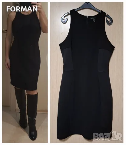 ЕЛЕГАНТНА и СТИЛНА черна рокля по тялото 