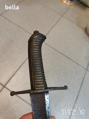 Автентична френска пехотна офицерска сабя, модел 1795 г., снимка 4 - Антикварни и старинни предмети - 54113412