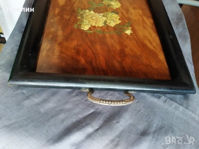 стара дървена табла,поднос, снимка 3 - Антикварни и старинни предмети - 30306073