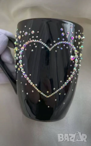 Чаша инкрустирана с камъчета   , снимка 2 - Чаши - 51173477