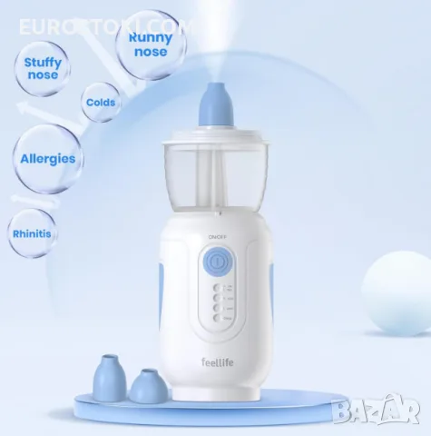 Назален иригатор Feellife, електрически назален иригатор за деца и възрастни, акумулаторен, 4 режима, снимка 8 - Прибори, съдове, шишета и биберони - 56108899