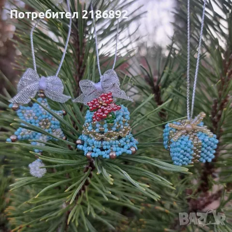 Коледни играчки от мъниста 