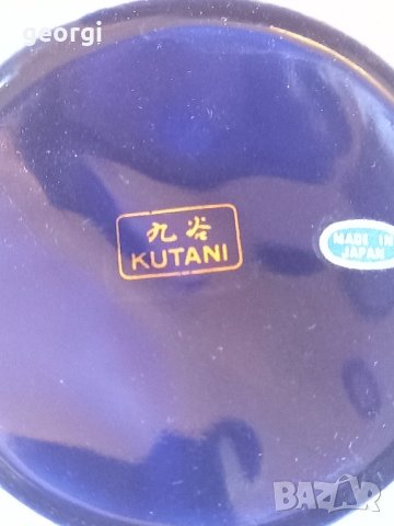 японска порцеланова ваза  Kutani кобалт с позлата , снимка 9 - Вази - 44394857