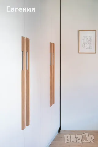 Заоблена дълга дръжка за гардероб от Дъб масив 1000мм, снимка 3 - Гардероби - 50301832