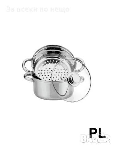 Комплект тенджери за готвене на пара Bohmann BH 3212, 18X8.5см.\2.5л., индукция.