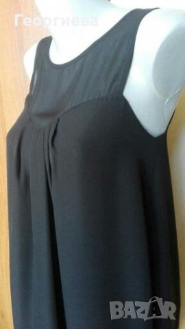 Кокетна черна рокля с украса от релефни цветя 👗🍀S 👗🍀арт.1074, снимка 3 - Рокли - 29954332