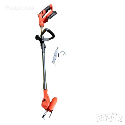 Телескопичен акумулаторен тример за трева 48V с две батерии – мощен, лек и без кабели., снимка 3 - Градинска техника - 52215300