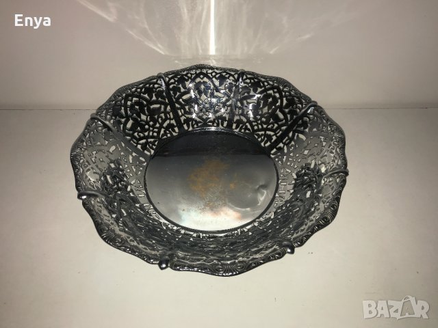 Метална фруктиера - Винтидж кошница за хляб или плодове , снимка 6 - Антикварни и старинни предмети - 34497801