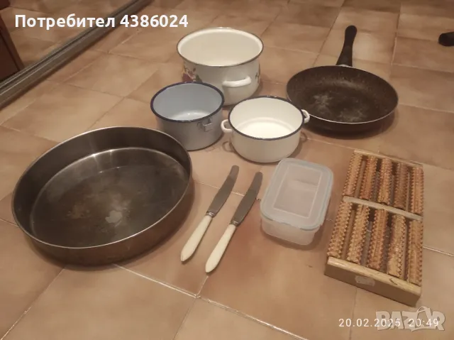 Голям лот кухненски - тиган, тенджера,канчета, ножове евтино!, снимка 3 - Сервизи - 49214055
