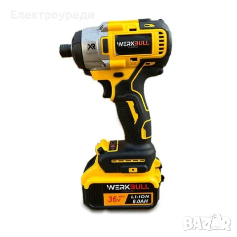 Немски Акумулаторни Безчеткови Импакт и Винтоверт 36V 8AH в куфар WerkBull, снимка 4 - Винтоверти - 47627259