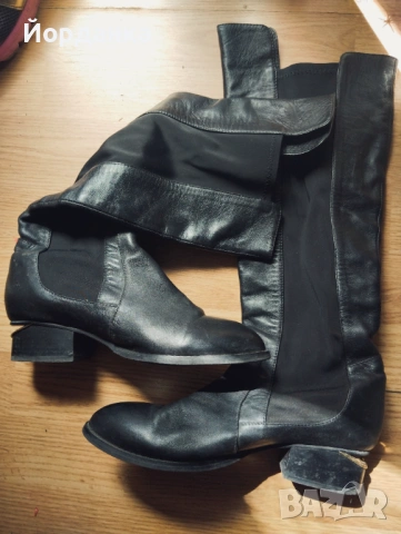 Елегантни дамски кожени ботуши , снимка 3 - Дамски ботуши - 54147950