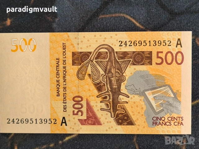 Банкнота - Кот д'Ивоар - 500 франка UNC | 2012г., снимка 2 - Нумизматика и бонистика - 54229725