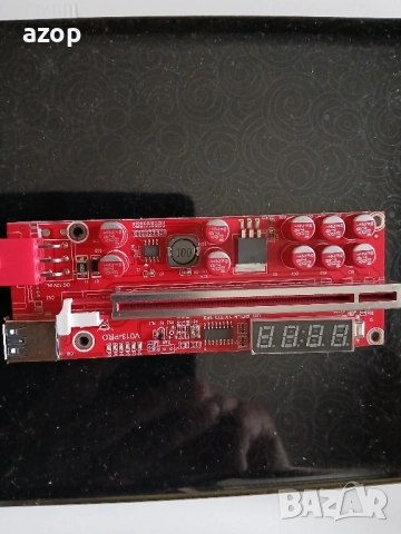 Ектендер PCI-E 1x to 16x  v013 pro, тонеркасета черно, флашка 3.0/982GB