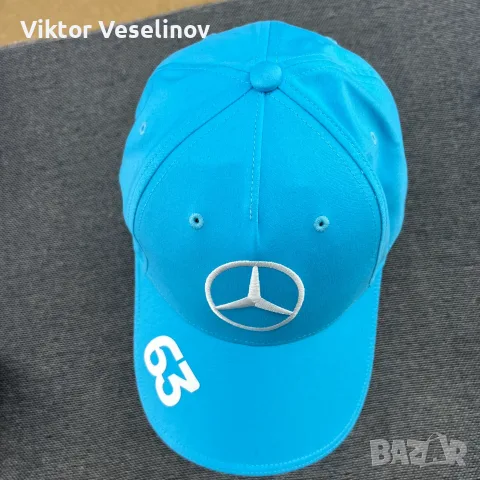 Mercedes Petronas Formula 1 George Russell Шапка с Козирка Синя One Size OSFA, снимка 2 - Шапки - 55847679