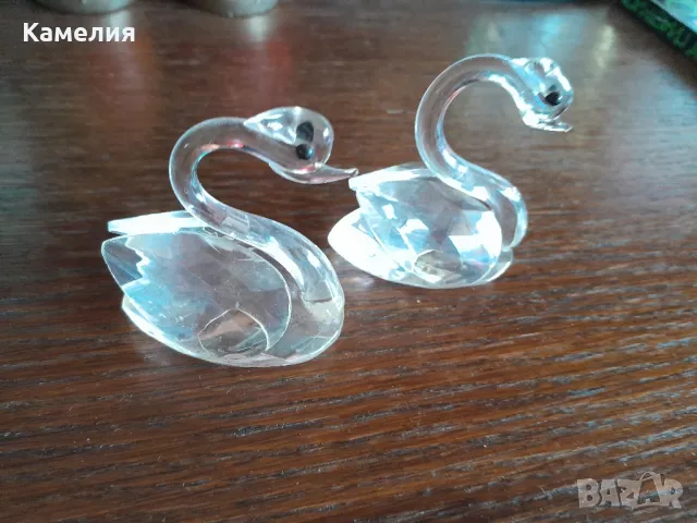 Стъклени лебеди за влюбени, снимка 1